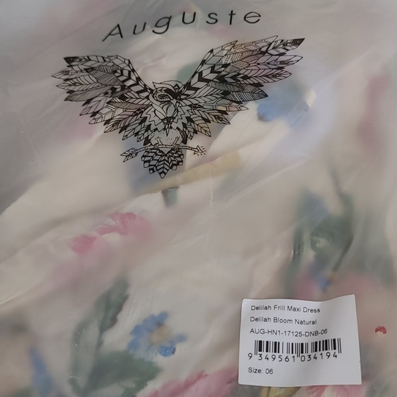 New auguste delilah maxi dress natural bloom 6 XS - Picture 13 of 16